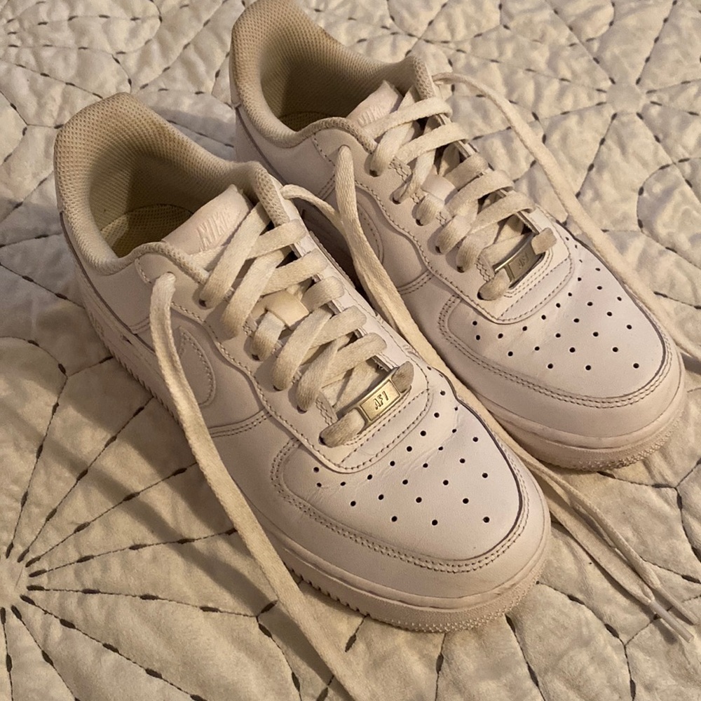 White Nike Air Force 1s
